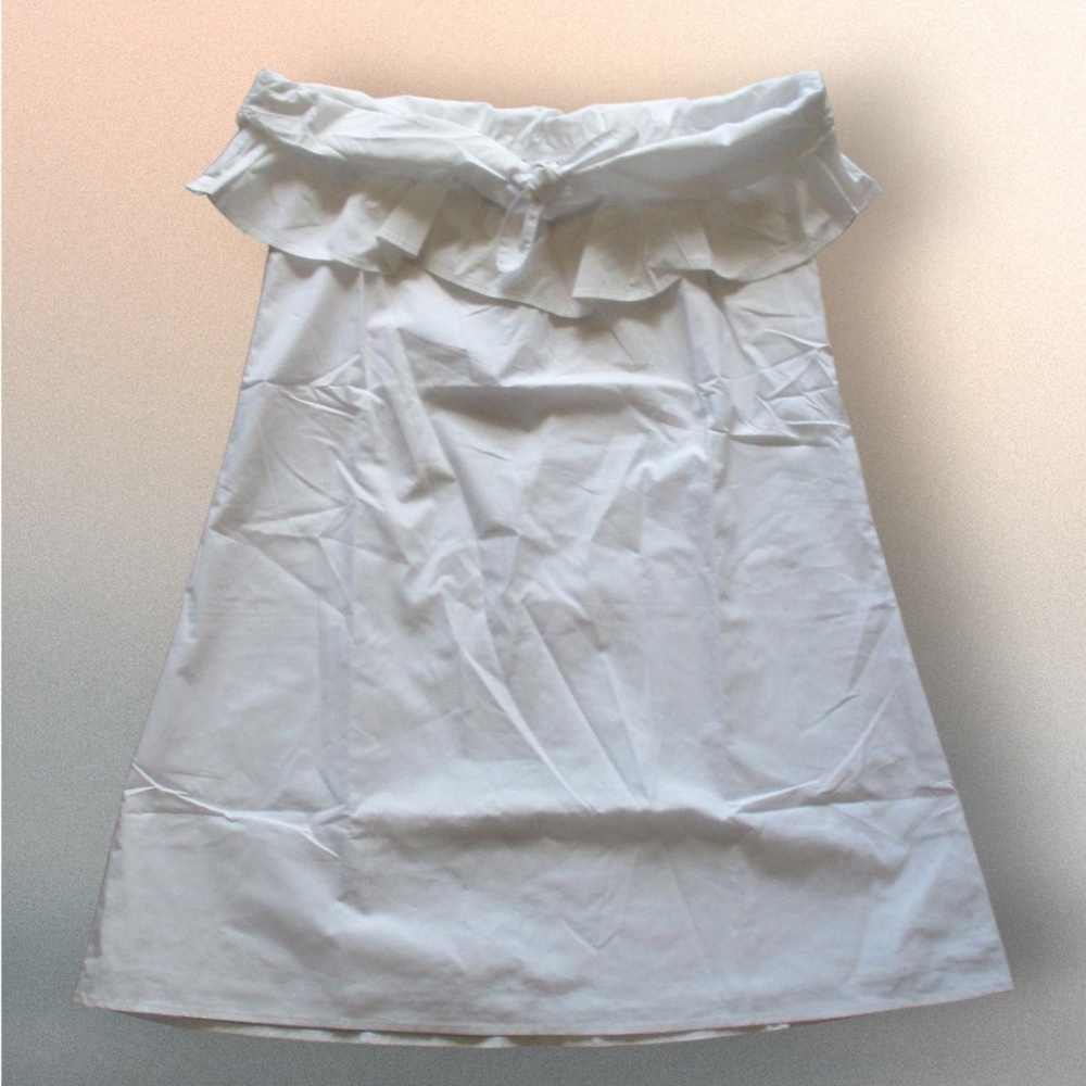 Women's White Off Shoulder Mini Dress or Tunic, Lined, Aftermarket, Size L NWT